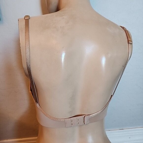 Third Love Bra 32D 1/2 Classic Contour Plunge Bra Nude Underwire Padded Push Up - Picture 3 of 4